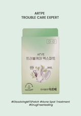 Product packaging with branding and text on a light green background