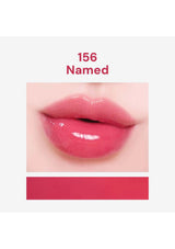 Close-up of pink lips with gloss, labeled '156 Named' on a white background.