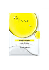 Anua Vitamin C + Vitamin E skincare mask packaging on a white background
