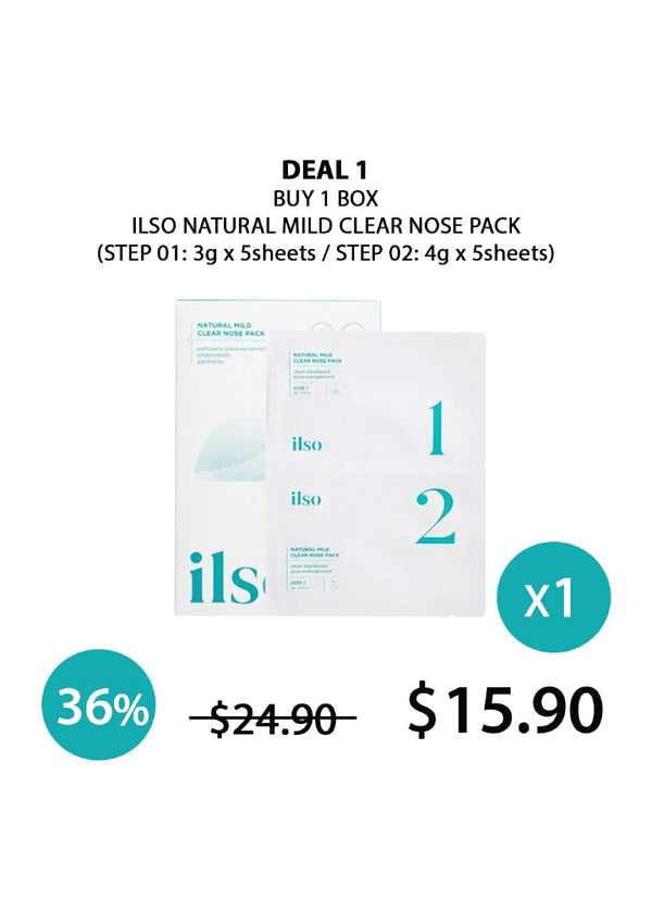 [ILSO] Natural Mild Clear Nose Pack (1 Box = 5 Pieces)