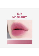 Lip color swatch labeled '632 Singularity' on a white background