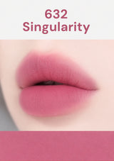 Lip color swatch labeled '632 Singularity' on a white background