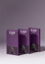 Three purple boxes labeled 'Slight' on a gray background