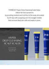 FORBEAUT Hyper Deep Cleansing Scalp Scaler with product packaging and text on a white background