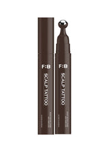 Two brown tubes labeled 'F:B Scalp Tattoo' on a white background