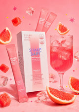 shake baby pink formula diet water mix with pink background