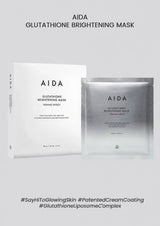AIDA Glutathione Brightening Mask box and sheet-mask pouch