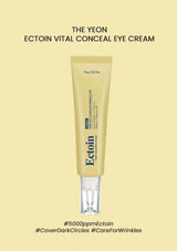 TheYEON Ectoin Vital Conceal Eye Cream tube on a beige background