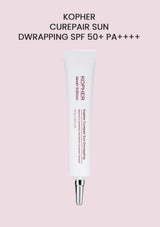 Kopher Curepair Sun Dwrapping SPF 50+ PA++++ on a pink background