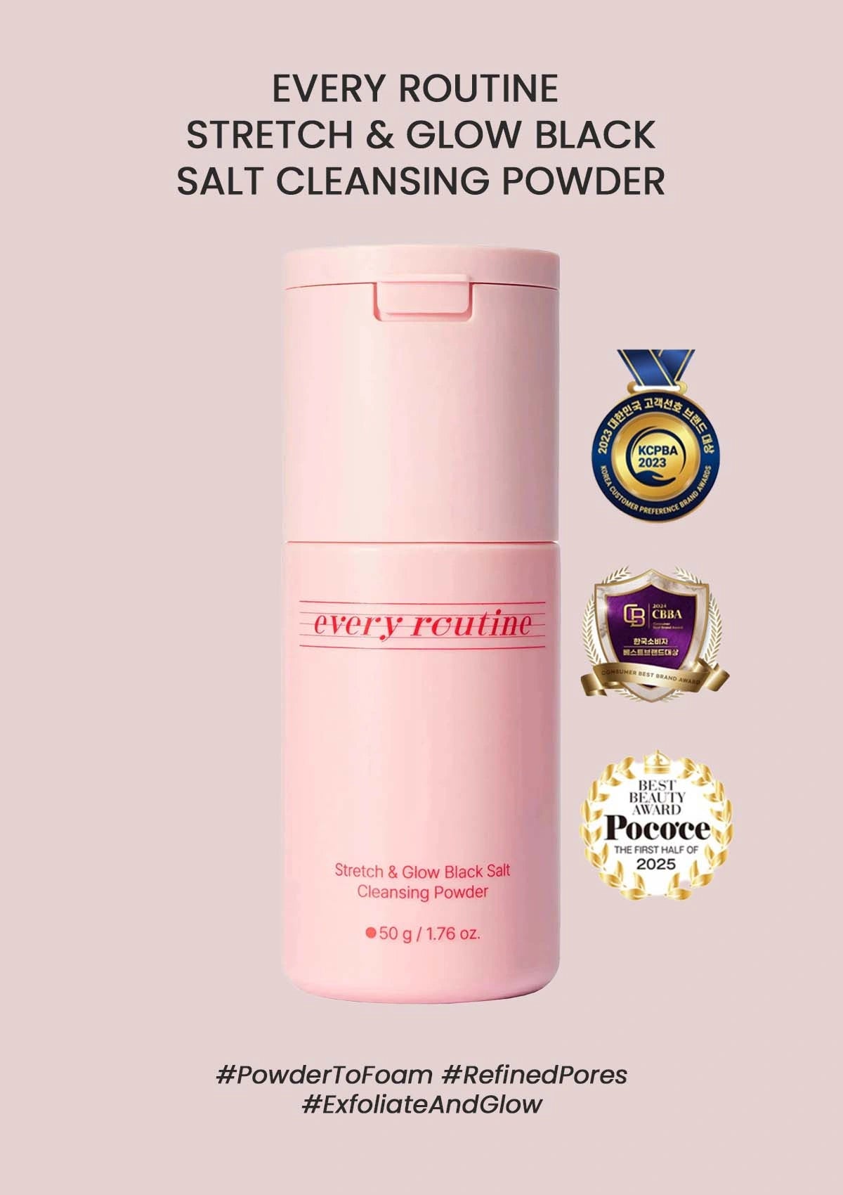 [CNY 50% OFF PROMO][EVERY ROUTINE] Stretch & Glow Black Salt Cleansing  Powder 50g