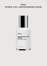 Anua Retinol 0.3% + Niacin Renewing Serum bottle on a white background
