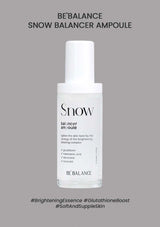 BE BALANCE Snow Balancer Ampoule bottle on a gray background