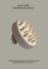 Blanc Dubu Booster Scalp Brush on a beige background