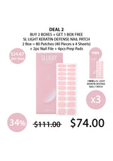 SL Light Keratin Defense Nail Patch packaging with promotional text on a white background