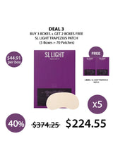 Promotional graphic for SL Light Trapezius Patch with pricing and deal information.