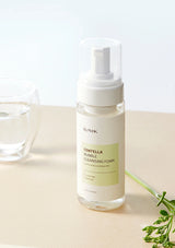 IUNIK Centella Bubble Cleansing Foam bottle on a light background