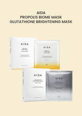 AIDA Propolis Biome Mask | Glutathione Brightening Mask product and packaging.