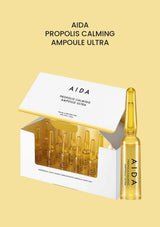 AIDA Propolis Calming Ampoule Ultra (1 Box = 2ml x 10 Ampoules) product and packaging.