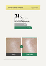 AXIS-Y Kojic Yuzu Pack Cleanser 60g — combined routine results; original brand product information