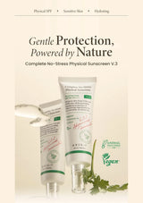 AXIS-Y Complete No-Stress Physical Sunscreen V3 50ml — introduction; original brand product information