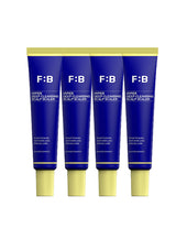 Four blue tubes of F:B Hyper Deep Cleansing Scalp Scaler on a white background
