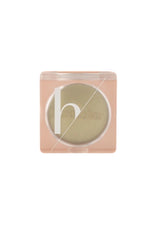 Makeup compact with a brand logo on a white background