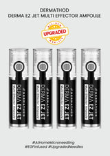 A box of Dermathod Derma EZ Jet Multi Effector Ampoule with four ampoules, each labeled with the product name and branding.