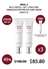 Promotional offer for Swanicoco Peptide Eye Care Cream with pricing and free赠品 details.