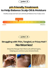 Advertisement for a pH-balanced hair care product with text and images of hair.