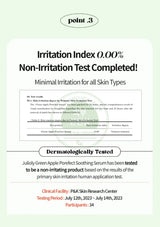 Certificate of non-irritation test for a skincare serum with minimal irritation for all skin types.