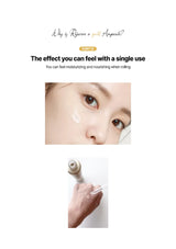 Cosmetic product with text on a white background