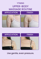 Two original upper-body application and massage-finish photo pairs