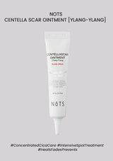 Tube of NOTS Centella Scar Ointment on a gray background