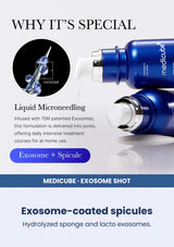 Medicube One Day Exosome Shot Mild 2000 | Strong 7500 (30ml) — Exosome-coated spicules