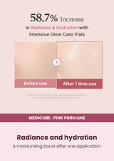 Medicube PDRN Pink One Day Serum — Radiance and hydration. A moisturising boost after one application.