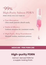 Medicube PDRN Pink One Day Serum — High-purity PDRN. Salmon-derived PDRN for a supple-looking finish.