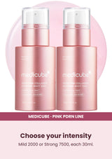 Medicube PDRN Pink Exosome Shot Serum — Choose your intensity. Mild 2000 or Strong 7500, each 30ml.