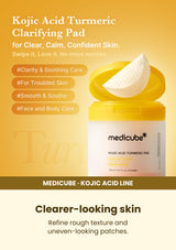 Medicube Kojic Acid Turmeric Pads 70 Pads — Clearer-looking skin. Refine rough texture and uneven-looking patches.
