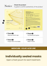 Medicube Kojic Acid Turmeric Gel Mask 4 Masks — Individually sealed masks. Open a fresh pouch for each treatment.