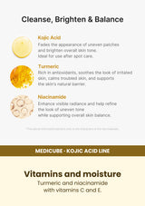 Medicube Kojic Acid Turmeric Capsule Cleanser 120g — Vitamins and moisture. Turmeric and niacinamide with vitamins C and E.