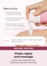 Medicube PDRN Pink Collagen Bubble Serum — A simple daily routine. Follow with moisturiser and finish mornings with sunscreen.