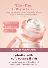 Medicube triple collagen cream 4 0 50ml — Hydration with a soft, bouncy finish. A moisturising cream for skin that feels dry or looks tired and dull.