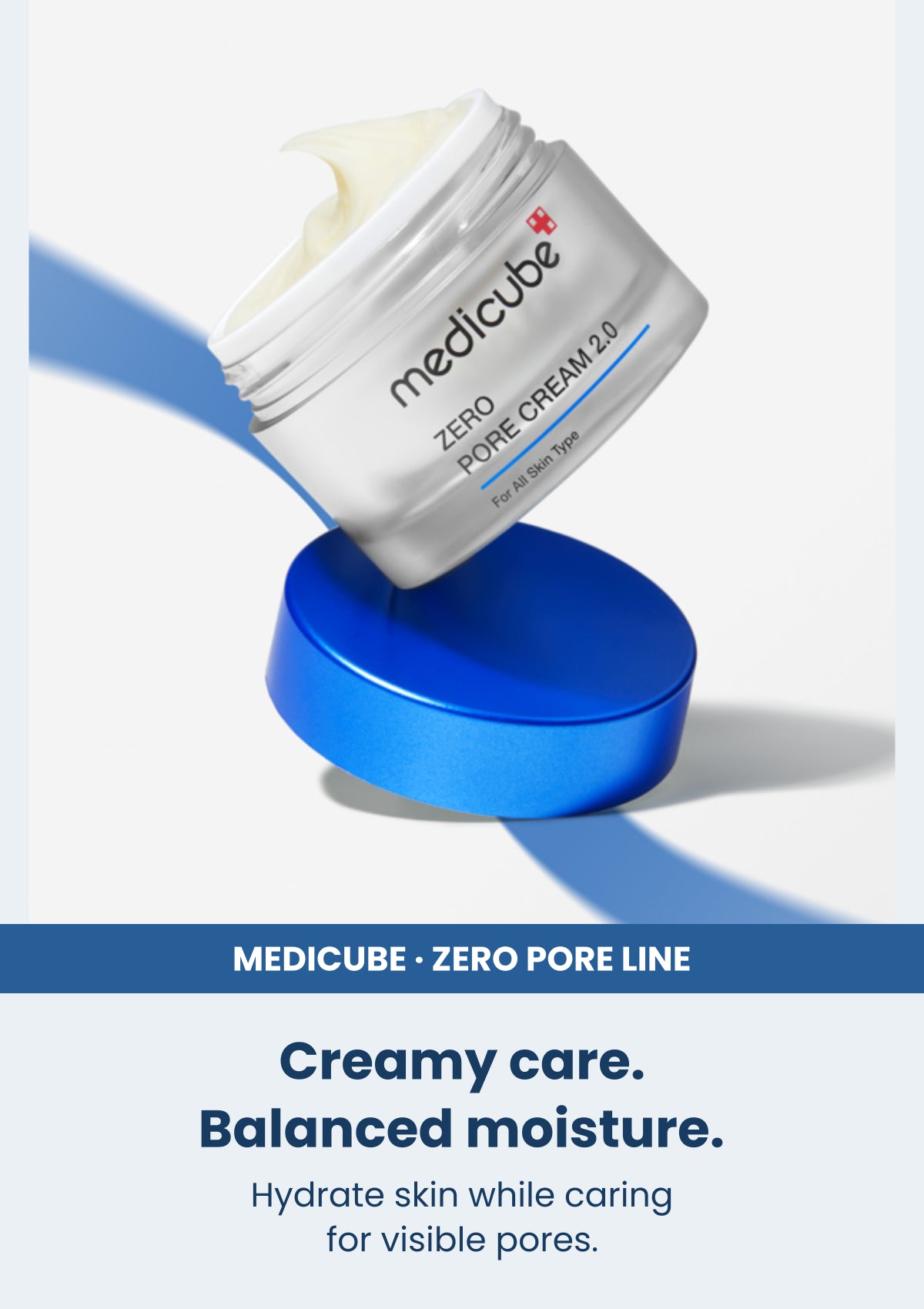 Medicube zero pore cream 2 0 50ml โ Creamy care. Balanced moisture. Hydrate skin while caring for visible pores.