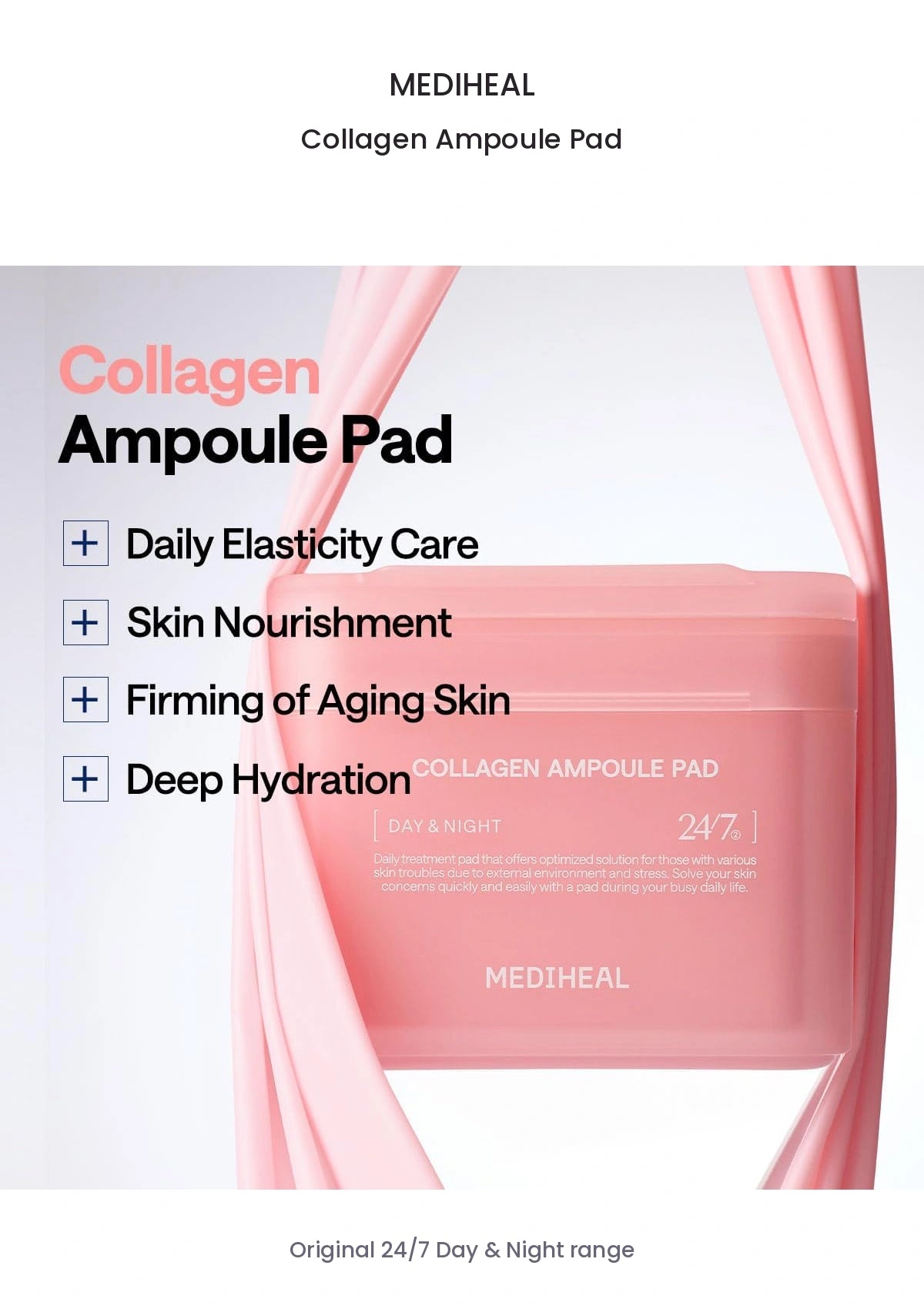MEDIHEAL Collagen Ampoule Pad original identity information