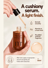 MOLVANY Inner Shell Serum cushiony texture and dropper application