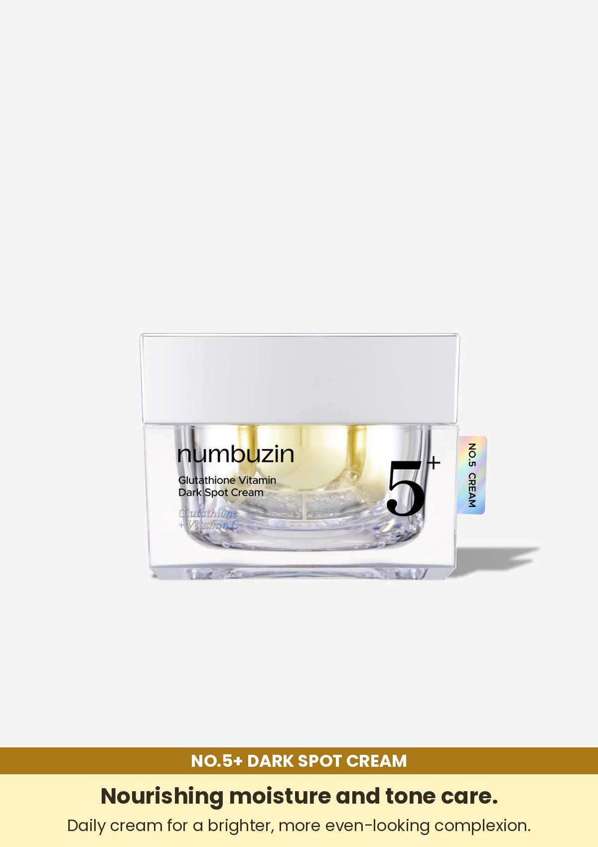 Numbuzin No.5 Glutathione Vitamin Dark Spot Cream 50ml โ no.5+ dark spot cream: Nourishing moisture and tone care.