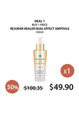 Rejuvenator dual effect ampoule with promotional pricing on a white background