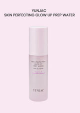 Yunjac Skin Perfecting Glow Up Prep Water bottle on a light pink background