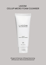 Tube of Lagom Cellup Micro Foam Cleanser on a gray background