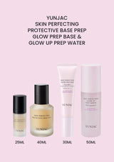 YUNJAC Protective Base Prep 25ml and 40ml, Glow Prep Base 30ml, and Prep Water 50ml